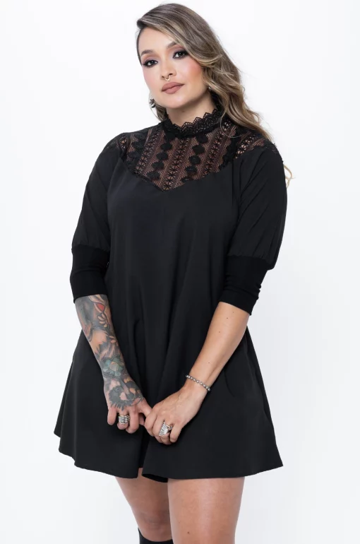 Black Loose-Fit Dress - Black Lovers