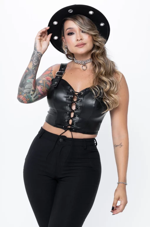 Leatherette Bustier - Black Lovers