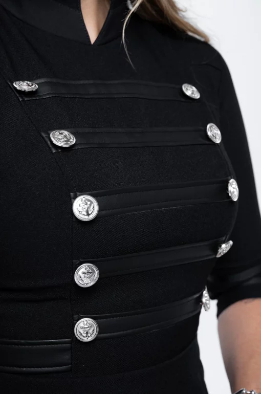 Billie Jean Military Dress - Black Lovers - Image 5