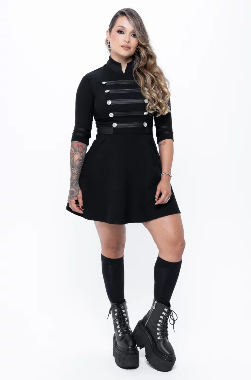 Billie Jean Military Dress - Black Lovers - Image 3